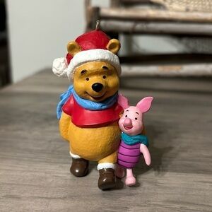 Vintage Winnie the Pooh and Piglet Ornament Disney Hallmark Christmas 1996